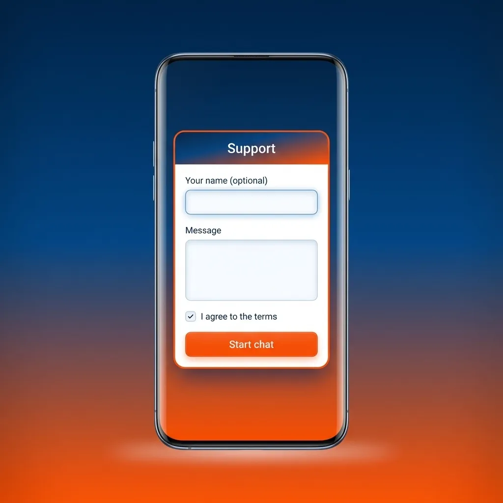 Mostbet iOS app screen showing customer support options: live chat, email, and FAQ for deposits, withdrawals, and issues