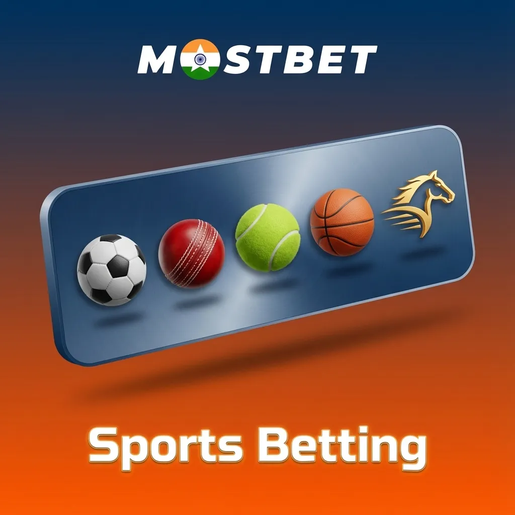 Sports betting platform in India showing odds and icons for cricket, kabaddi, football, tennis, esports and other sports